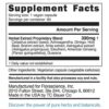 Cognihance supplement facts panel for kava
