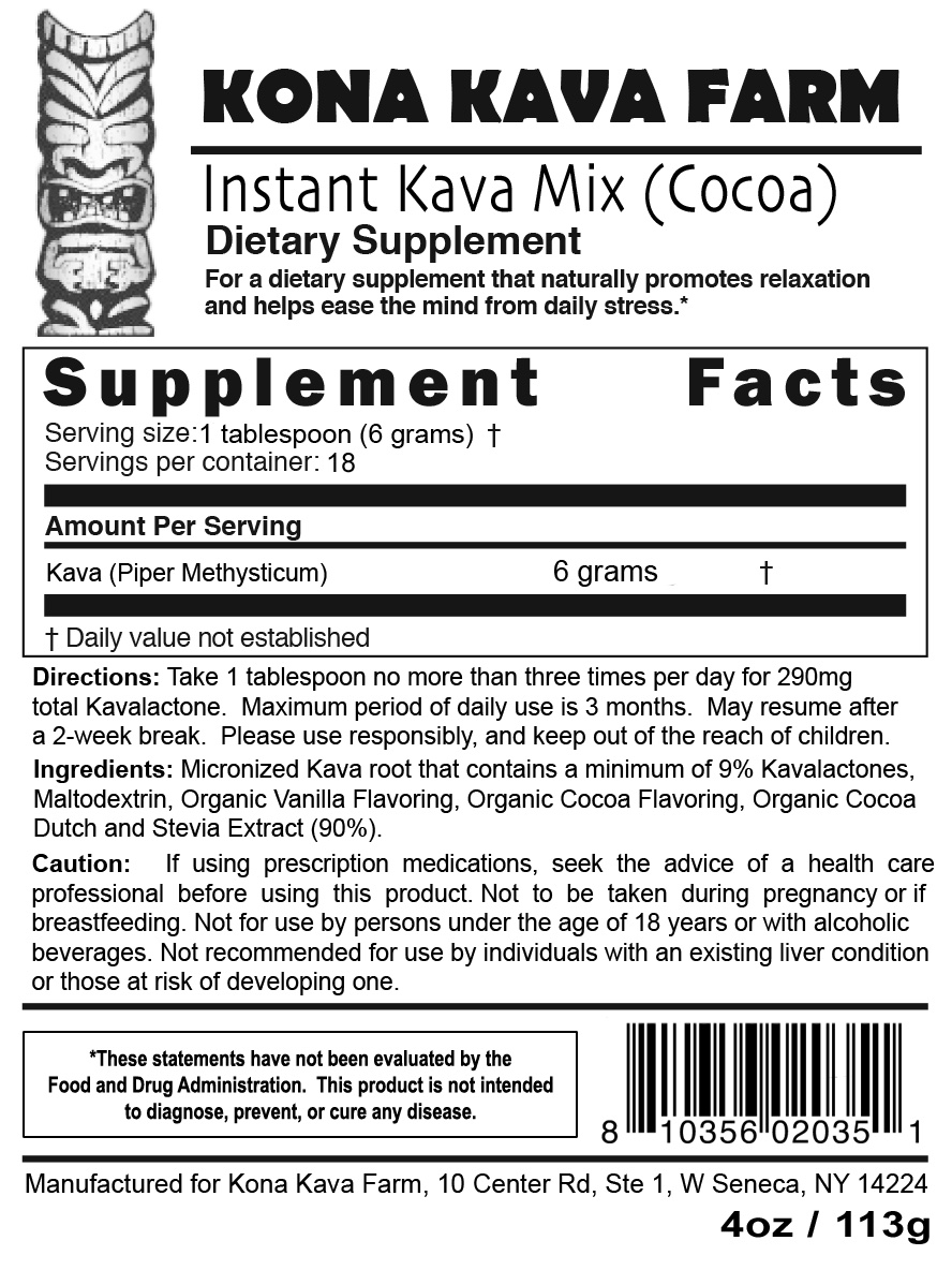 KKF Instant Kava Mix Cocoa 4oz