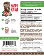 Back label design for 16oz Kava package