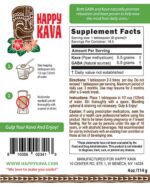 Back label design for 4oz Kava package