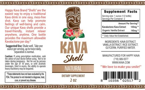 kava drink shell label